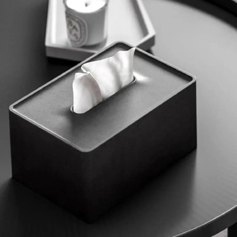 1PC Simple Solid Color Tissue Box Living Room Tissue Box Storage Box Plastic Bottom Cap Tissue Box