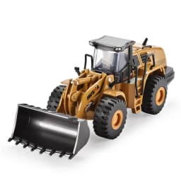 HUINA 1/50 High Simulation Alloy Toys Die-cast Navvy Loader Bulldozer Engineering Construction Car Toys for Boys Kids Xmas Gifts