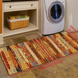VIKAMABohemian Style Runner Rug Runner Mat Home Decoration Kitchen Rugs Entryway Hallway Bedroom Carpet Welcom Floor Mat Laundry