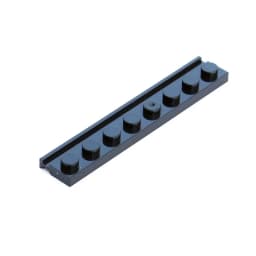 10PCS PLATE 1X8 WITH RAIL Compatible 4510 Plate Modified Self-Locking Bricks Building Blocks Toys Accessories