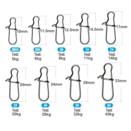 50pcs Stainless Steel Fishing Snap Hooked Snap Pin Fastlock Clip Accessories Tackle for Barrel Swivel Lure Hook