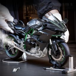 1:9 Kawasaki H2R Ninja With Spray Alloy Motorcycle Model Toy Vehicle Collection Sound and Light Off Road Autocycle Toys Car