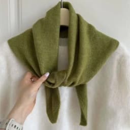 1PC Korean Style Wool Knitted Triangular Scarf Women Headscarf Knitted Scarf Multi-functional Warm Knitted Scarf