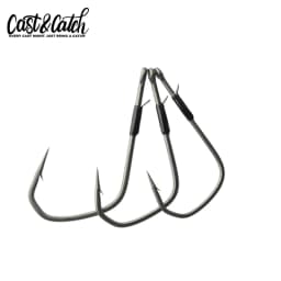 Cast&Catch 4PCS Barbed Flipping Hook For Soft Bait Bass Carp Freshwater Fishing Tackle