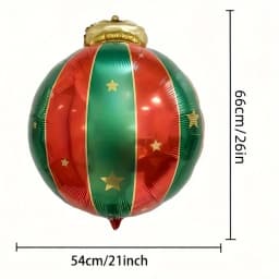 15pcs Christmas Light Bulb Balloon Set Red Green Aluminum Foil Balloons Christmas Party Decoration Holiday Hanging Decoration