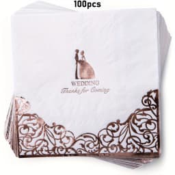 50/100 Pcs, Wedding Napkins Cocktail Beverage Napkins for Party Decorations, Cake Dessert Table Decorations Supplies
