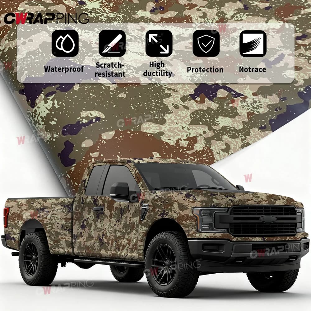 Digital Camouflage Film Waterproof Automotive Vinyl Car Wrap Wrapping Tools Vehicle Decoration Car Tuning Accessories Covering