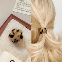 Korean Style Floral Acetate Mini Claw Clip for Women, Sweet Cute Resin Hair Clip, Shark Clip for Thin Hair and Bangs
