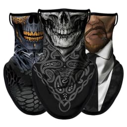 Bicycle UV Protection Face Mask Hiking Fishing Breathable Neck Cover Quick-drying Cycling Triangle Scarf Halloween 3D Skull Mask