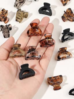 30PCS Mini Half-Circle Hollow Hair Clips for Women Tiny Hair Creaseless Styling Claw Clips Casual Versatile Hair Accessories