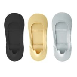 3 Pairs Of Women's Summer And Autumn Soft And Fashionable Thin Anti Slip Padded Short Socks