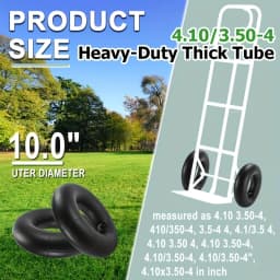4.80/4.00-8, 4.10/3.50-4 Inner Tubes with Bent Valve, for Wheelbarrows, Lawn Mower, Garden Carts, Yard Trailers, Trolleys