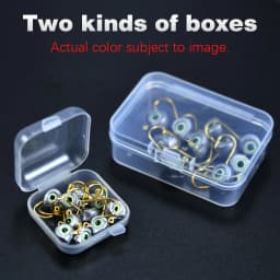 Topranc 10Pcs/Box Night Fish-Attracting 3D Fish Eye Jig Heads, Weighted Hooks, Lure Bionic Micro Baits Hooks