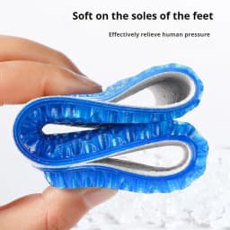 Silicone Gel Soft Insoles Outdoor Sports Running Insole Elastic Shock-absorbing Sole Men Women Sneakers Anti-slip Insoles 1 Pair