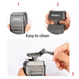 Kemei KM-1102 Rechargeable Electric Shaver For Men Cordless Floating Beard Razor Machine Twin Blade Face Care Strong Trimmer