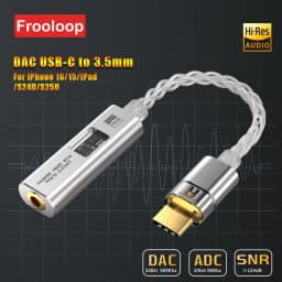 DAC USB Type C to 3.5 mm Jack Adapter HiFi Audio Amplifier Stereo Ephone Headphone Digital Decoding Converter CX31993 MAX97220