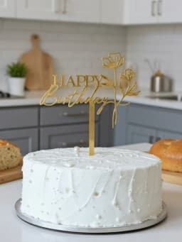 3pcs Birthday Cake Toppers & Decoration Supplies - Acrylic Style, Dessert Table/Baking/Party Decoration Supplies