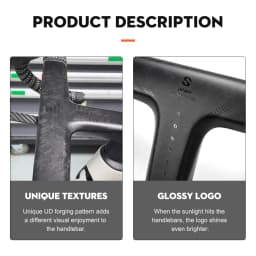 TOSEEK Carbon Handlebar Road Carbon Handlebar T700 Carbon Integrated Handlebar Di2 Bicycle Accessories Carbon Drop Bar