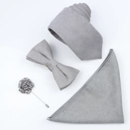 New Solid Color Cotton Men Tie Set Super Soft Suede Necktie Bowtie Suit Vintage Pink Blue Grey For Groom Business Wedding Party