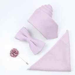 New Solid Color Cotton Men Tie Set Super Soft Suede Necktie Bowtie Suit Vintage Pink Blue Grey For Groom Business Wedding Party