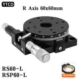 60mm R Axis Rotary Stage High Precision Manual Rotation Platform with Micrometer Fine Tuning Optical Positioning Slide RS60-L RS