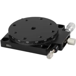 60mm R Axis Rotary Stage High Precision Manual Rotation Platform with Micrometer Fine Tuning Optical Positioning Slide RS60-L RS