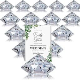 5/10pcs Acrylic Diamond Place Card Holder Table Number Name Card Stand for Wedding Anniversary Decorations Birthday Party Supply