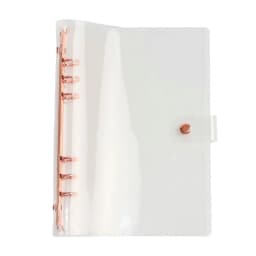 A5 A6 New Rose Gold PVC Transparent 6-Hole Loose-Leaf Binder Notebook Cover Diary Agenda Planner Paper Cover School Stationery
