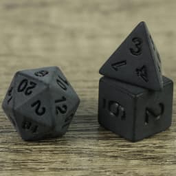 10pcs Black Matte Dice Set Multi Sides D4-D20 Polyhedron Games Dice for DND Board Game Digital Dice