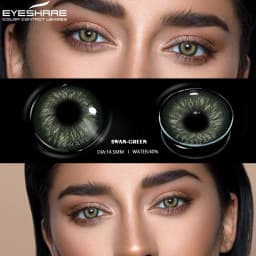 EYESHARE 1pair Color Contact Lenses New Color Contact Lenses For Eyes Brown Contacts Lense Eye Yearly Use Beauty Makeup for Eyes
