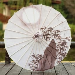 Antique Printed Oil Paper Umbrella Elegant Ink Park Kindergarten Ceiling Decor Performance Photography Handheld Craft Umbrella