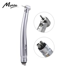 Myricko Dental High Speed LED Handpiece Air Turbine E-generator Dental Handpiece Torque Rotation 2/4Holes for NSK Self-powered