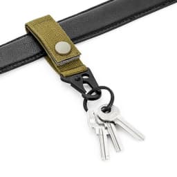 Tactical Keychain Molle Key Holder Nylon Molle Webbing Backpack Hanging Keychain Hook with Metal Snap Key Ring Holder