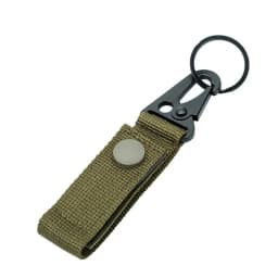 Tactical Keychain Molle Key Holder Nylon Molle Webbing Backpack Hanging Keychain Hook with Metal Snap Key Ring Holder