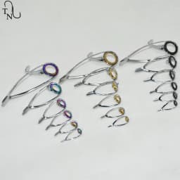 TN11 6PCS Mixed Size Stainless Steel Fishing Rod Guide Repair Kit Guides Eyes Sets Ceramic Ring Fishing Rod Building Repair Kit