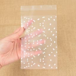 100Pcs Plastic Transparent Dot Candy Cookie Plastic Bags Self-Adhesive For Biscuits Snack Baking Package Kids Gift DIY Storage