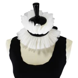 Women Vintage Mesh Neck Ruff Detachable Tulle Ruffle Collar Renaissance Victorian Halloween Cosplay Costume Accessories Clown
