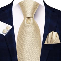 Champagne Floral Paisley Elegant Tie For Men Groom Wedding Yellow Gray Men Necktie Hankerchief Cufflink Accessory Wholesale silk