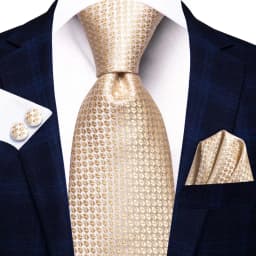 Champagne Floral Paisley Elegant Tie For Men Groom Wedding Yellow Gray Men Necktie Hankerchief Cufflink Accessory Wholesale silk