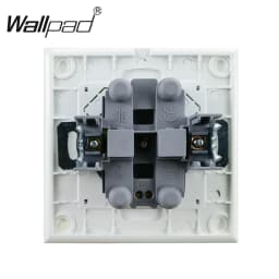 White Single Frame 16A Double French Socket 86*86mm Wallpad EU Style Wall Plug Power Outlet with Claws for Poland Belgium