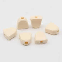 6pcs Wooden Folk Electric Guitar Tuners Handle Button Head Hat Handle Plastic Trapezoid Hand Cream Color