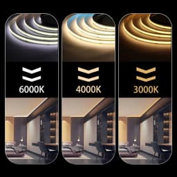 COB LED Strip Light High Density Flexible FOB COB 480/528LEDs/m Lights Tape Blue/ Green/Red Linear Dimmable DC12V/24V