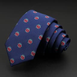 Men's Animal Slim Tie Polyester Jacquard Insect Car Bike Printed Ties For Wedding Business Suits Dress 6cm Skinny Necktie Gift