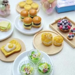 1:12 Miniature Hamburger Mini Fruit Salad Pretend Food for Blyth OB11 BJD Doll House Kitchen Play Toys Accessories