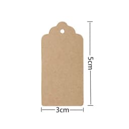 100pcs Kraft Paper Tag Brown Lace Scallop Head Tag Luggage Wedding Note DIY Blank Price Tag Kraft Paper Gift Christmas Tag