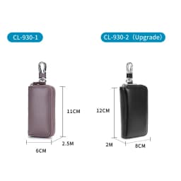 Genuine Leather Keychain Men Women Key Holder Organizer Pouch Cow Split Car Key Wallet Housekeeper Key Case Mini Card Bag