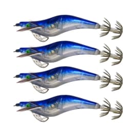 2--4Pcs LED Fishing Lure Flash Light 10cm Luminous Squid Jig Shrimp Bait fish Bait Hook Fishing Tackle Tool Accessories