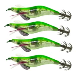 2--4Pcs LED Fishing Lure Flash Light 10cm Luminous Squid Jig Shrimp Bait fish Bait Hook Fishing Tackle Tool Accessories