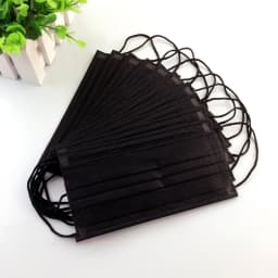50Pcs Disposable Dust Mask Black Mouth Protection Face Mask Filter Pollen Respirator For Personal 3/2/1 Layer Protective Mask