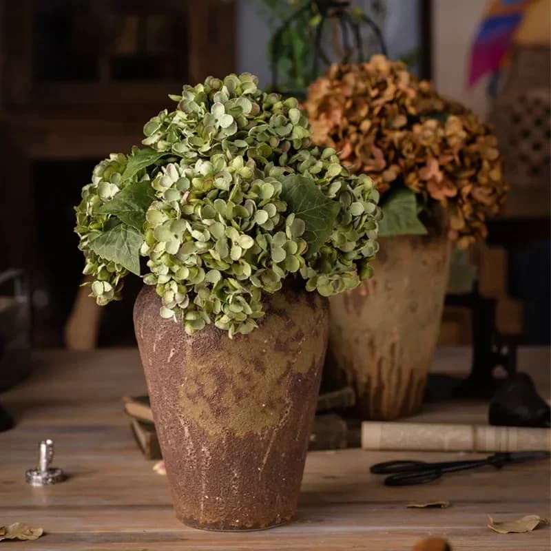 Simulation Flower Retro Hydrangea Wedding Decoration Home Living Room Wall Decoration Photography Props Fake Flowers